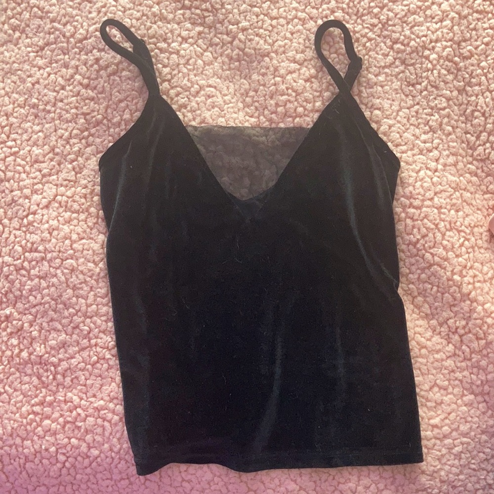 black velvet shein tank top